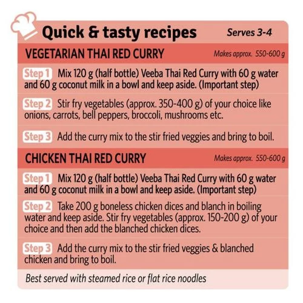 VEEBA Chef Thai Red Curry, 240 g-6.webp
